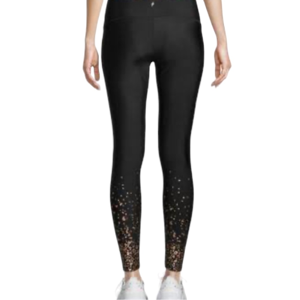 Kische Sequin Detail Black Leggings Size Small